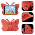 thumbnail image 2 of iPad Mini 6 Case 8.3-inch 2021, Kids Friendly Shockproof Butterfly Wing Kickstand Rugged Light Weight EVA Protective Cover, Red, 2 of 6
