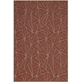 thumbnail image 1 of Indoor Outdoor custom size area rugs made in USA pattern Geometrical comes in Ten colors and Nine shapes rectangular,round,square,runners,oval,hexagon,octagon,half round - Rust, 4' x 5' Area Rugs, 1 of 1