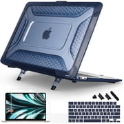 for MacBook Air 13.6 Inch 2022 Model A2681 with M2 Chip & Touch ID, Heavy Duty Dual Layer + Honeycomb + Fold