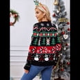 thumbnail image 4 of Suéteres Navideños para Mujer, Lindos, Peludos y Divertidos, para Fiestas Navideñas de Invierno, Suéter Informal de Punto Negro L, 4 of 10