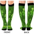 thumbnail image 2 of FREEAMG St.patrick's Day Clover Compression Socks for Women and Men(1Pairs)-Best Support for Running, Athletic, Nursing, Travel, 2 of 7