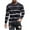 Black, variant on Qingpeng Men Shirts Casual Striped Long Sleeve Crew Neck Fitness T Shirt Regular Fit Basic Shirt