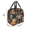 thumbnail image 3 of Disketp American Flag Deer Art Bolsa Térmica para Almuerzo para Hombre y Mujer, Ideal para Trabajo, Senderismo y Picnic, 3 of 8