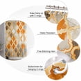 thumbnail image 6 of Shower Curtain Moroccan Pattern Geometric Shower Curtains for Bathroom Decor Modern Abstract Orange Shower Curtain Sets with Hooks Waterproof Fabric Bath Curtain Extra Long 72" X 84", 6 of 6