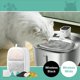 thumbnail image 2 of 2X Juego de Repuesto de Filtro de Fuente de Agua para Mascotas, Filtro de Repuesto y Esponja para Bebedero para Gatos de 4L, Accesorios para Bebederos para Mascotas, 2 of 6