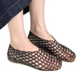 thumbnail image 1 of Sandalias Planas Casuales Zapatos Playa Bailarinas Ahuecadas Planos para Mujer Punta Cuadrada Ligero Transpirable Viajes Al Aire Libre, 1 of 9