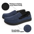 thumbnail image 3 of LongBay Men's Cozy Moccasin Slippers Loafer House Shoes with Memory Foam and Rubber Sole for Indoor Outdoor, 3 of 6