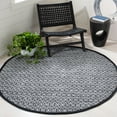 thumbnail image 2 of SAFAVIEH Montauk Carina Diamond Area Rug, Grey/Black, 6' x 6' Round, 2 of 8