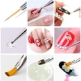 thumbnail image 5 of 8 Uds. Pincel para uñas con función, pincel para delineador de uñas, pinceles de doble punta para decoración de uñas con mango de purpurina, para diseños de Arte de uñas DIY, 5 of 5