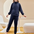 thumbnail image 2 of Timegard Ensembles de Pyjamas 2 Pcs pour Femmes Vestes en Polaire à Fermeture Éclair avec Poches Bas Resserré Chaud Tenues de Détente, 2 of 5