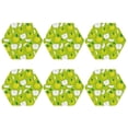 thumbnail image 2 of Disketp Green Apple Funny Coasters,6 Pcs Leather Coasters with Holder, Perfect Housewarming Hostess Gifts,Protect Furniture from Water Marks Scratch and Damage,Hexagon, 2 of 7