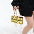 thumbnail image 4 of Baguery Women's Sparkly Acrylic Evening Clutch - Pearl/Metal Bead Handle Shoulder Bag with Detachable Chain for Wedding, 4 of 9