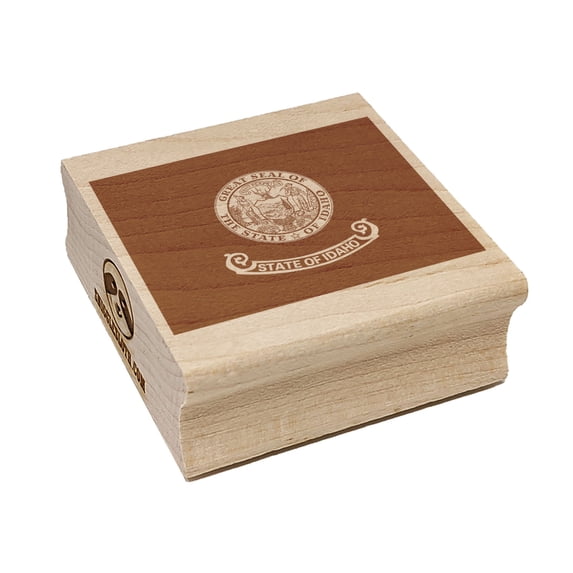 Idaho State Flag Square Rubber Stamp Stamping Scrapbooking Crafting - Large 2.75in
