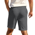 thumbnail image 6 of IhhxPro Men's Casual Shorts with Elastic Waist and Pockets, Business Belted Bermuda Quick Dry Lightweight Cotton Relaxed Fit Summer Travel Golf S-2XL, 6 of 9