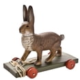 thumbnail image 3 of Marolin Bunny Pull Toy Paper Mache Vintage Looking Hare Rabbit 990, 3 of 3
