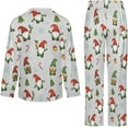 thumbnail image 6 of HPINK-T Womens Pajamas Set Christmas Gnomes Winter Soft Long Sleeve Sleepwear Button Down Nightwear Pj Lounge Sets, 6 of 6