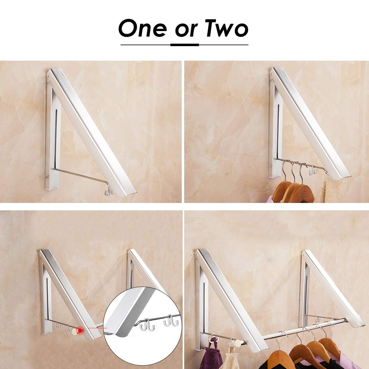 Amerteer Invisible triangle drying hanger wall drying hanger
