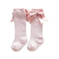 thumbnail image 1 of Bmnmsl Baby Below Knee Socks Bow Decor Stockings Breathable Clothing Accessory, 1 of 6