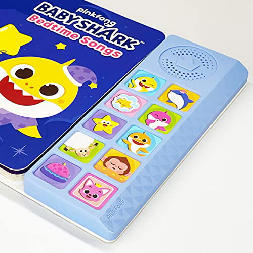Music and Song Book Pinkfong Baby Shark Bedtime Songs Sound Book Learning & Education Toys Gifts for Kids and Toddlers Premium 10 Button Read and Sing-Alongs 