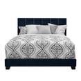 thumbnail image 1 of Home Fare Vertical Channel Upholstered King Bed in Navy Blue, 1 of 2