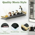 thumbnail image 4 of Bathroom Shelves,Gold Glass Shelf for Bathroom, Modern Floating Shelves,20 inch, 4 of 14