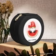 thumbnail image 6 of Fuzoiu Watermelon Gnome Print Portable Jewelry Box,Round Mini Leather Travel Jewelry Case,Small Travel Jewelry Organizer,Jewelry Holder for Ring Necklace Earring for Women Girls-Black, 6 of 7