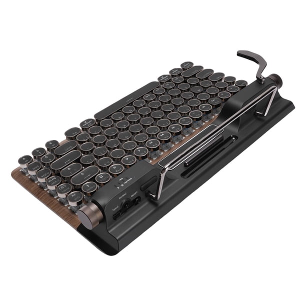 Teclado Mecánico De 84 Teclas, Interfaz Tipo C, Reposamuñecas, Interruptores Azules, Teclado De Máquina De Escribir Retro Para El Trabajo