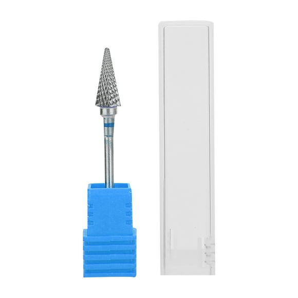 Brocas de acero de tungsteno para manicura y pedicura, cabezal de pulido eléctrico, color azul