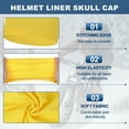thumbnail image 3 of Uxcell Helmet Liner Skull Cap for Men, Sweat Wicking Hats Stretchy Under Helmets Caps for Running Bicycle Motorcycle Cycling Yellow, 3 of 7