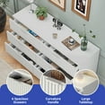 thumbnail image 2 of ModFusion 6-Drawer Fluted Double Dresser, 47.5 inch Elegant Chest of Drawer Storage Cabinet for Bedroom, Living Room, Entryway, White, 2 of 10