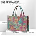 thumbnail image 3 of Large Capacity Tote Bag,Pioneer Flower Floral Print Pattern Handbag Fashion Luxury Tote Bag,15.7"x13"x 5.1" Inches,Laptop Compatible, 3 of 6