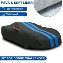 FANOTEK Car Cover Custom Fit for Dodge Challenger 2 Door 1970-2023, Waterproof PEVA with Soft Liner Full Cover All Weather Sun UV Rain Dust Protection