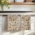 thumbnail image 7 of Tan Coffee Kitchen Towels Set of 1, Vintage Latte Cafe Books Leaves Flowers Theme Absorbent Dish Towels for Kitchen, Microfiber Hand Towel, Quick Drying Tea Towel for Cleaning Decorative Dishcloths, 7 of 7