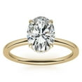 thumbnail image 2 of Solitaire Brilliance 2CT Oval Cut Lab Grown Diamond Engagement Solitaire Ring 14K Yellow Gold, Ring Size 7.5, 2 of 5