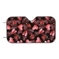 thumbnail image 7 of Balery Ladybugs And Red Hearts Windshield Sun Shade, Car Front Window Sunshade Cover ,Automotive Interior Portected Blocks Uv Rays For Car Pickup Truck Suv Accessories- Medium, 7 of 7