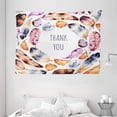 thumbnail image 1 of Tribal Decor Tapestry, Bird Hawk Colored Feathers with Hand Written Thank You Note in Middle Print , Wall Hanging for Bedroom Living Room Dorm Decor, 80W X 60L Inches, Multicolor, by Ambesonne, 1 of 2