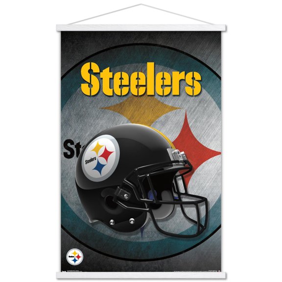 NFL Pittsburgh Steelers - Helmet 16 Wall Poster with Magnetic Frame, 22.375" x 34"