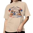 thumbnail image 2 of Smartprints Red Stripes Woof Patriotic Dogs Women's T-Shirt Natural, Cotton, 4XL, 2 of 4