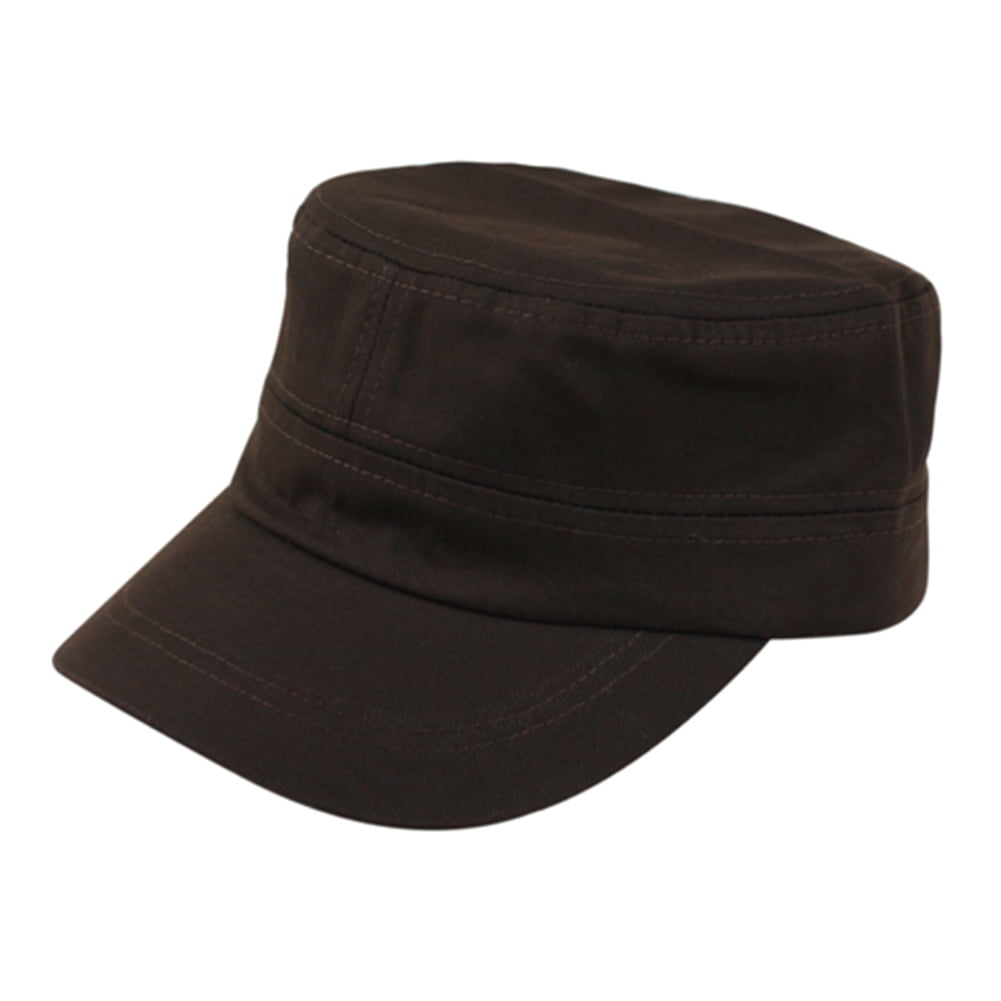 Flmtop Women\'s Men\'s Vintage Adjustable Military Army Cap Retro Cadet Sun  Hat Gift