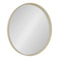thumbnail image 1 of Kate and Laurel Travis Midcentury Round Wall Mirror, 31.5 inch Diameter, Light Brown Sand, Transitional Decorative Mirror for Wall, 1 of 5