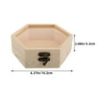 thumbnail image 2 of GAXIRE 2Pcs Wooden Storage Box for Home Organization Hexagonal Shape Pine Wood, 2 of 8