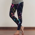thumbnail image 2 of Splozh Leggings Doublés pour Femmes Leggings pour Femmes Imprimé Graphique Leggings Grande Taille Gainants Décontractés Entraînement Gym Leggings Rouge Melon D\'eau,S, 2 of 5
