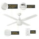 thumbnail image 4 of Ventilador de Techo Industrial 48 Blanco 60W E27 1 Luz LámparaYa 20123-1, 4 of 7