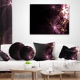 thumbnail image 4 of Designart Purple Shiny Fractal Flowers - Abstract Throw Pillow - 18x18, 4 of 5