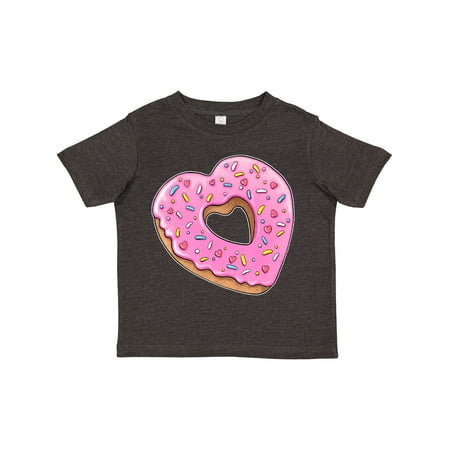 

Inktastic Heart Shaped Donut with Pink Icing and Sprinkles Gift Toddler Boy or Toddler Girl T-Shirt