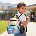 thumbnail image 3 of Uorisanigo Dolphin Print Kids Children School Backpack for Girls 6-7, Lightweight Casual Backpack, Large Capacity Elementary Rucksack for Travel and Camping, 3 of 7