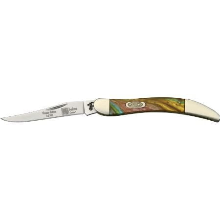 Case Knives 910096AB Small Texas Toothpick Pocket Knife with Abalone Corelon Handles Multi-Colored