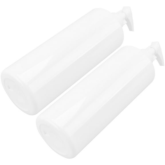 2 Pcs Lotion Bottle Bathroom Container Body Wash Pump Soap Dispenser White