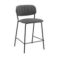 thumbnail image 7 of Home Square 26 Inch Metal Counter Height Barstool in Black and Gray - Set of 2, 7 of 7