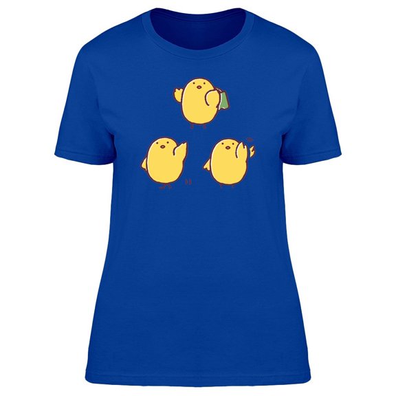 Cute Funny Chicken Poses Cartoon Tee Women's -Image by Shutterstock